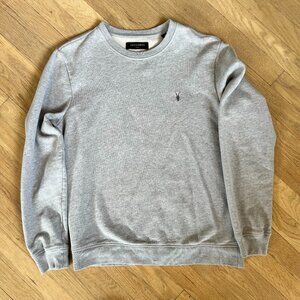 NWOT AllSaints Raven Ramskull Crewneck Sweatshirt Grey  S Small